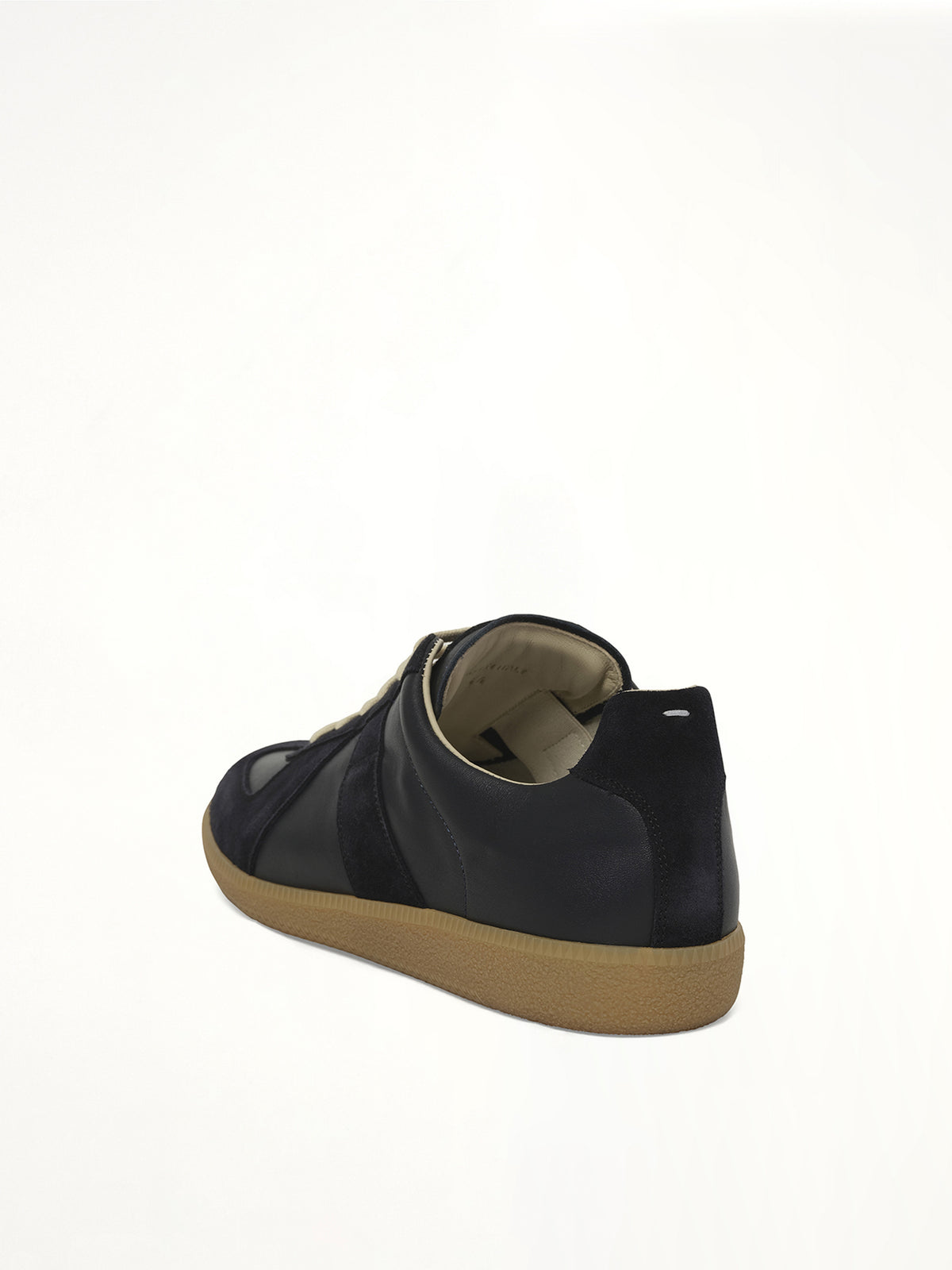 Replica Leather Sneaker in Blue Nights Back View | MAISON MARGIELA