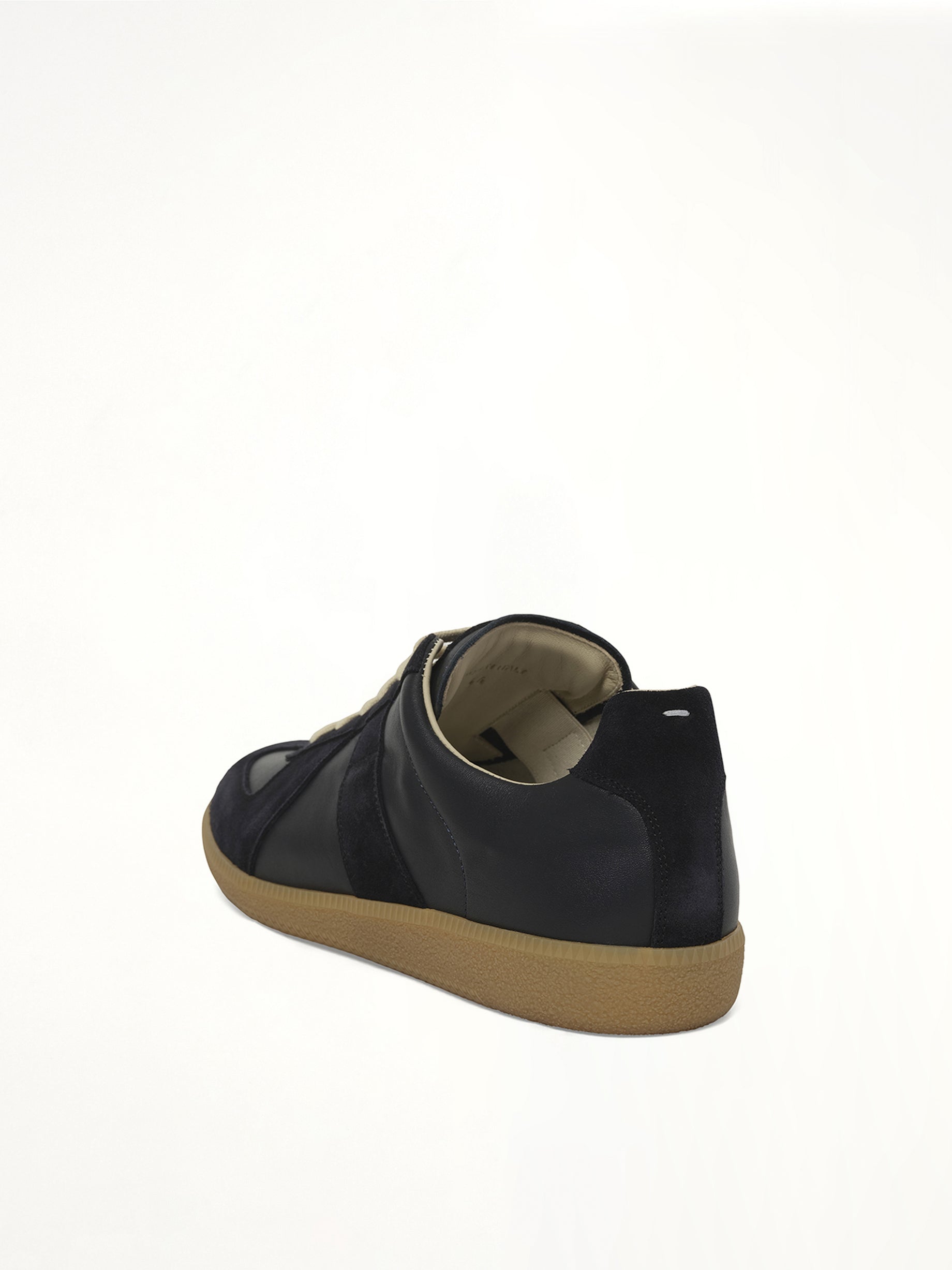 Replica Leather Sneaker in Blue Nights Back View | MAISON MARGIELA