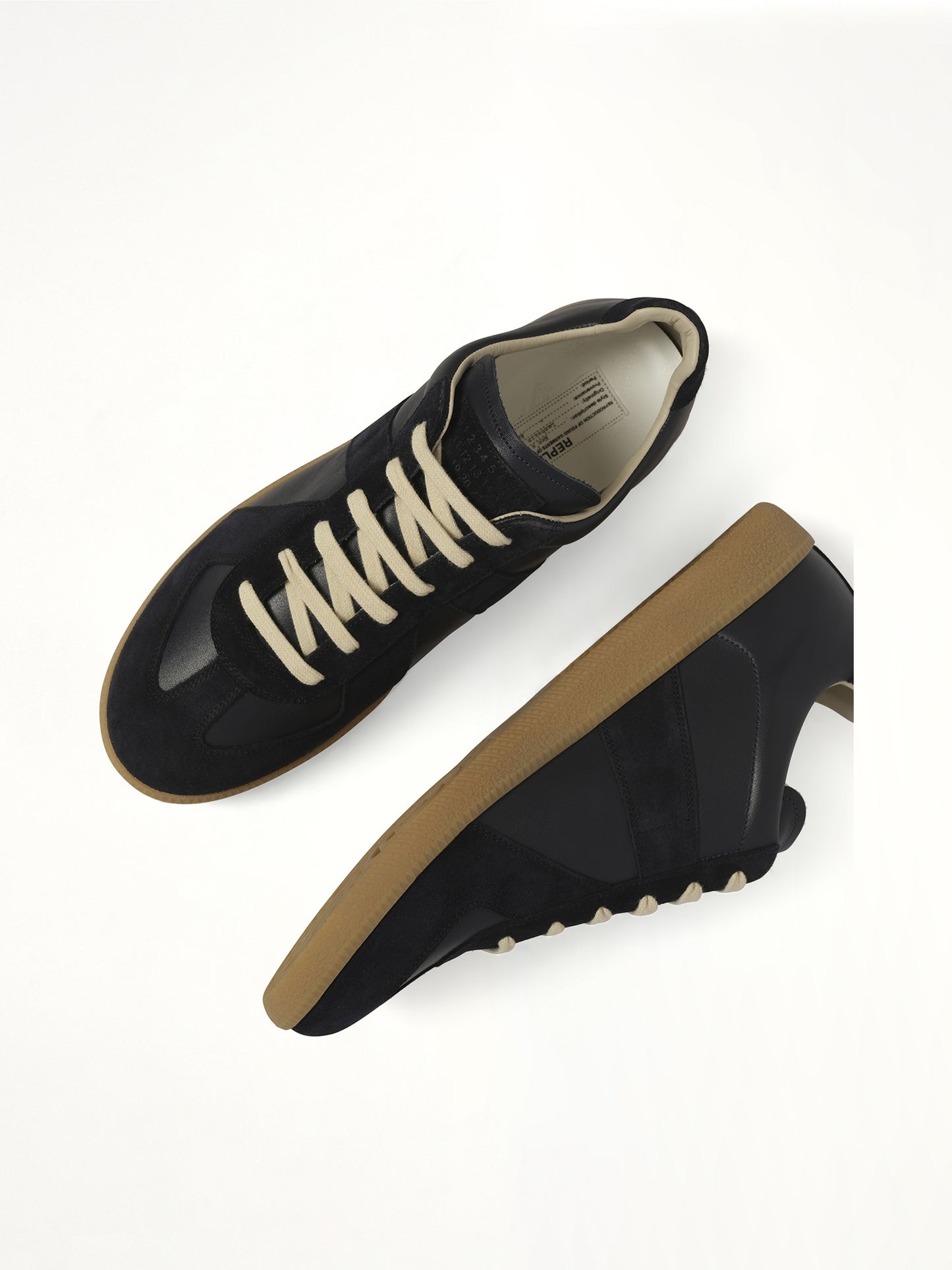 Replica Leather Sneaker in Blue Nights