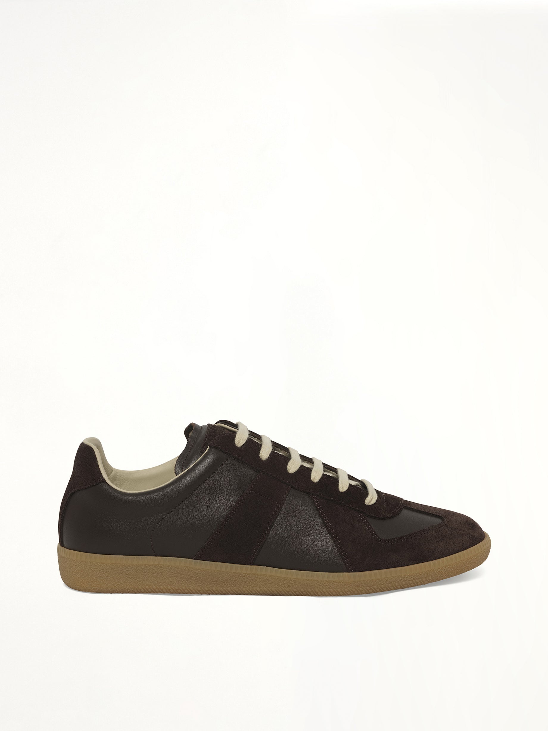Replica Sneaker in Dark Brown Side View | MAISON MARGIELA