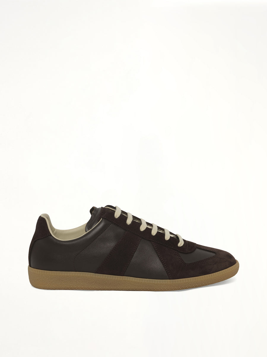 Replica Sneaker in Dark Brown Side View | MAISON MARGIELA