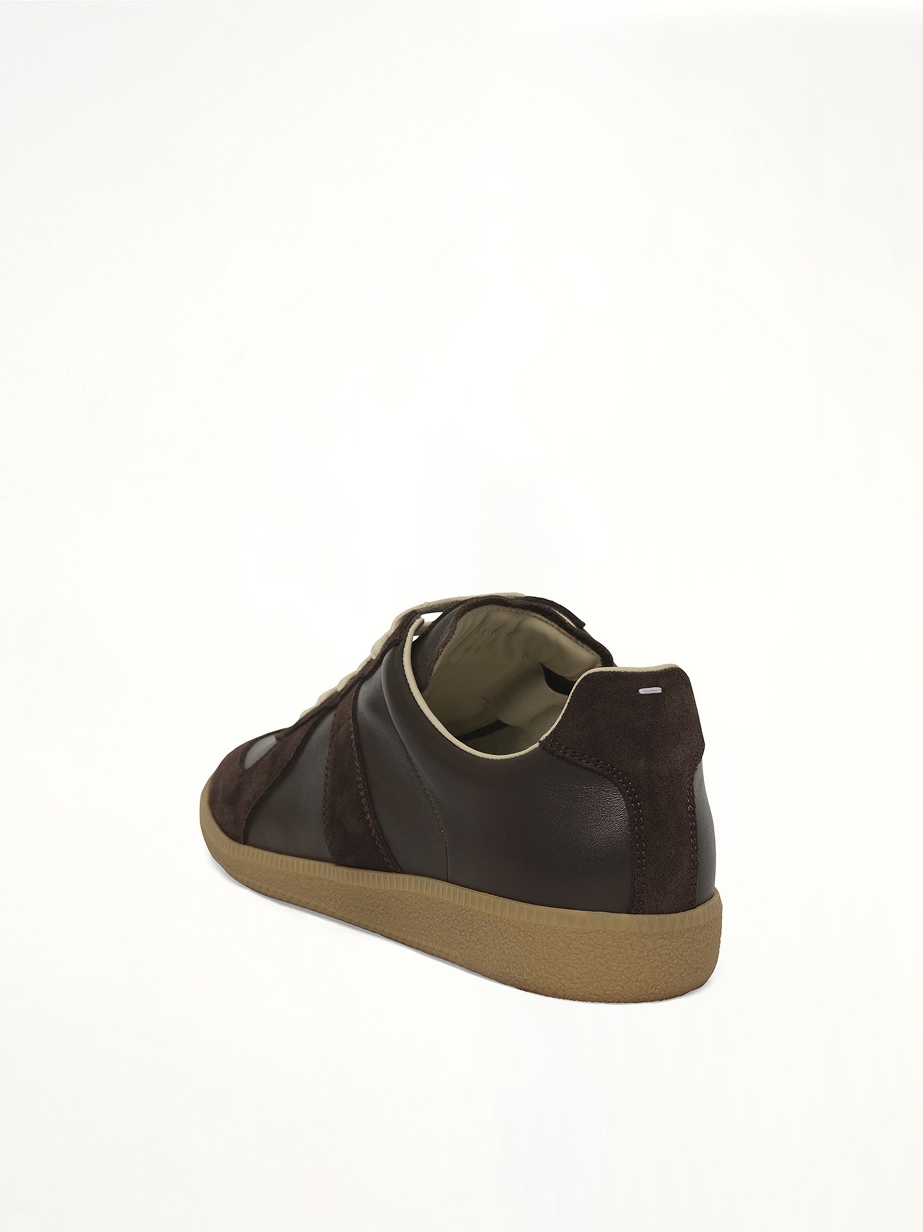 Replica Sneaker in Dark Brown Back View | MAISON MARGIELA