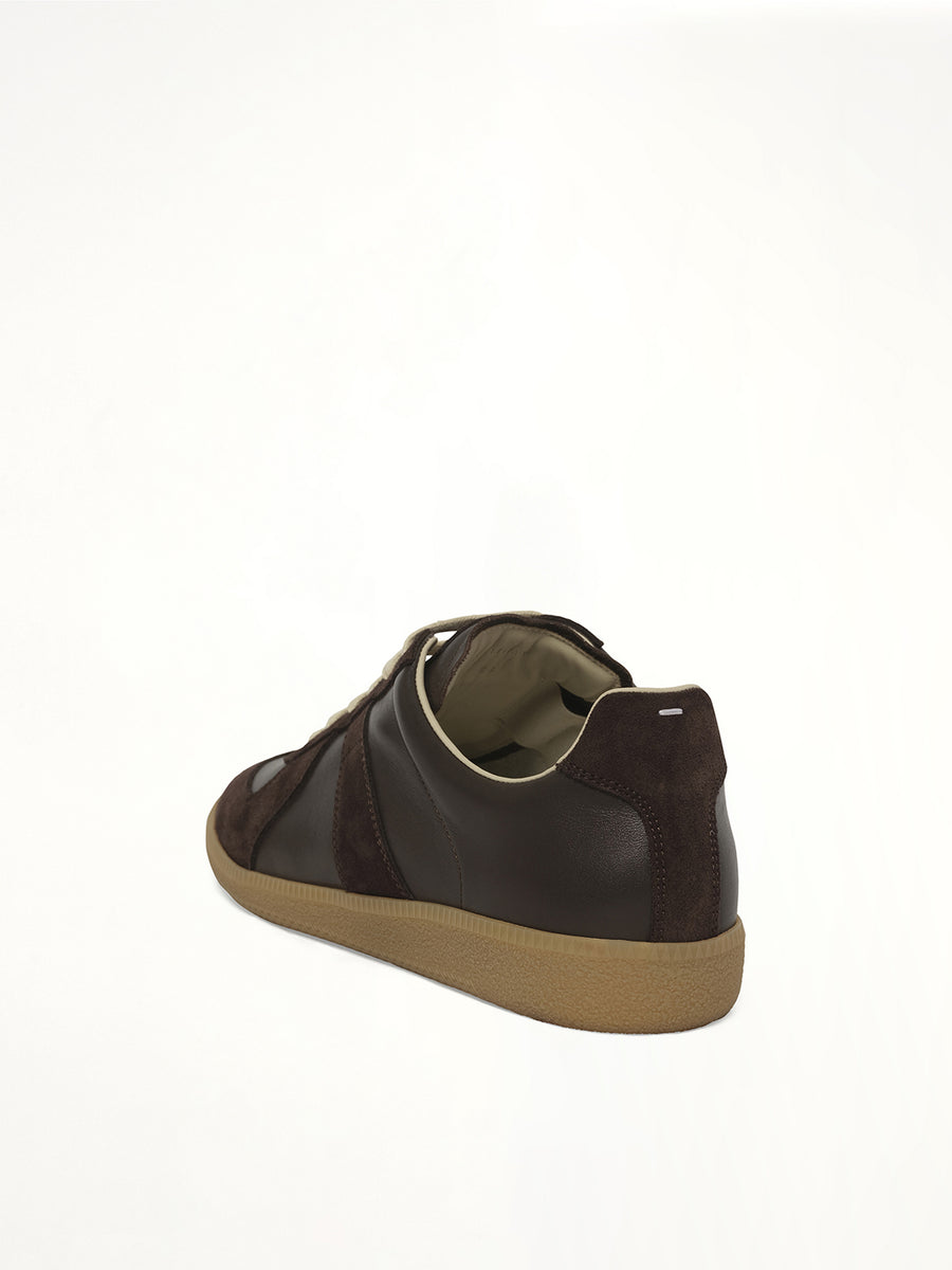 Replica Sneaker in Dark Brown Back View | MAISON MARGIELA