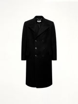 Wool Long Coat in Black