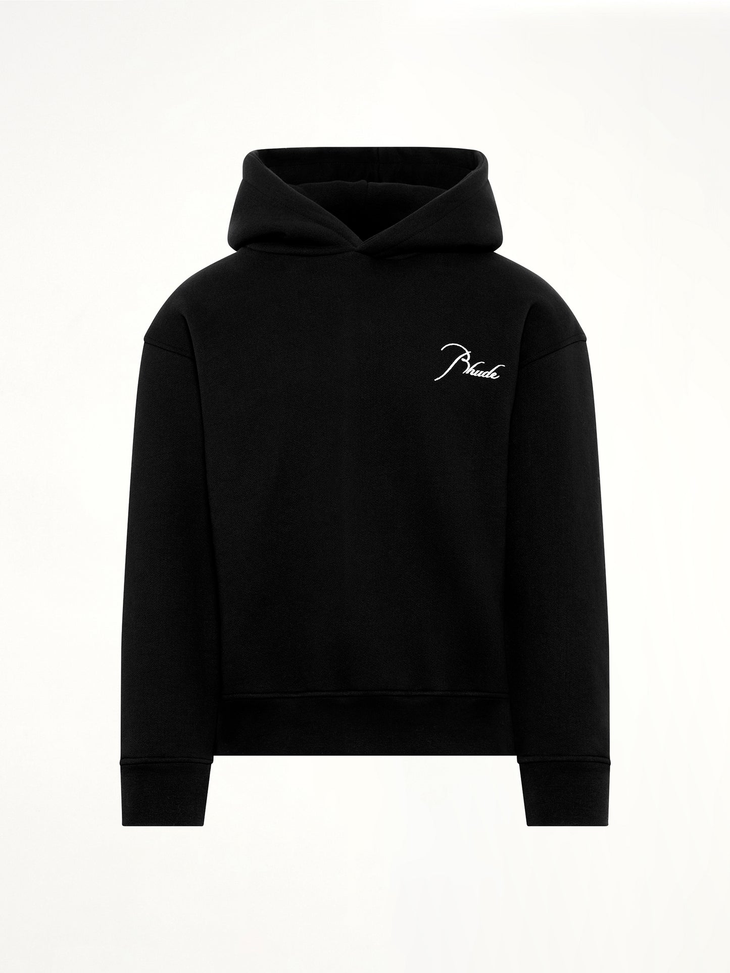 Classique Side Zip Pullover Hoodie in Black/White