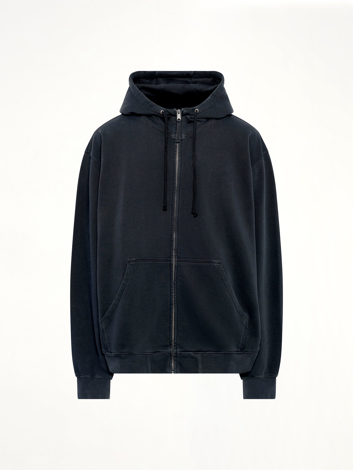 Lightweight Firm Zip Hoodie in Charcoal