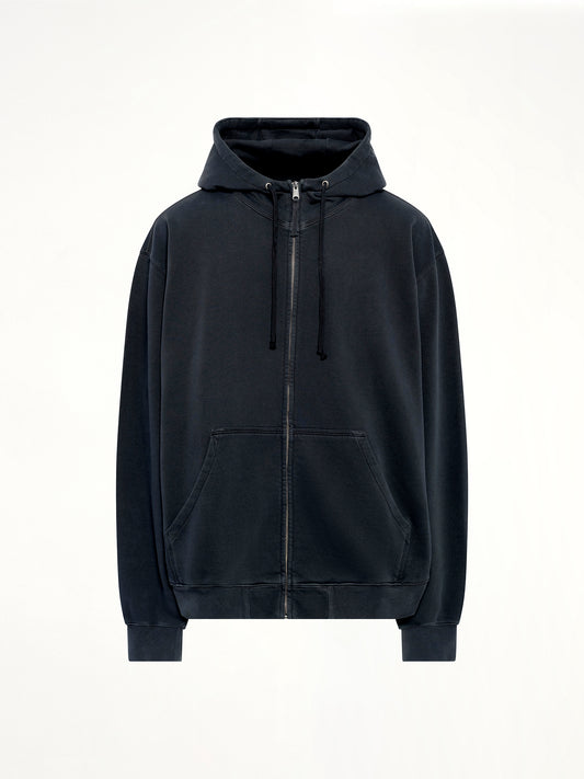 Lightweight Firm Zip Hoodie in Charcoal