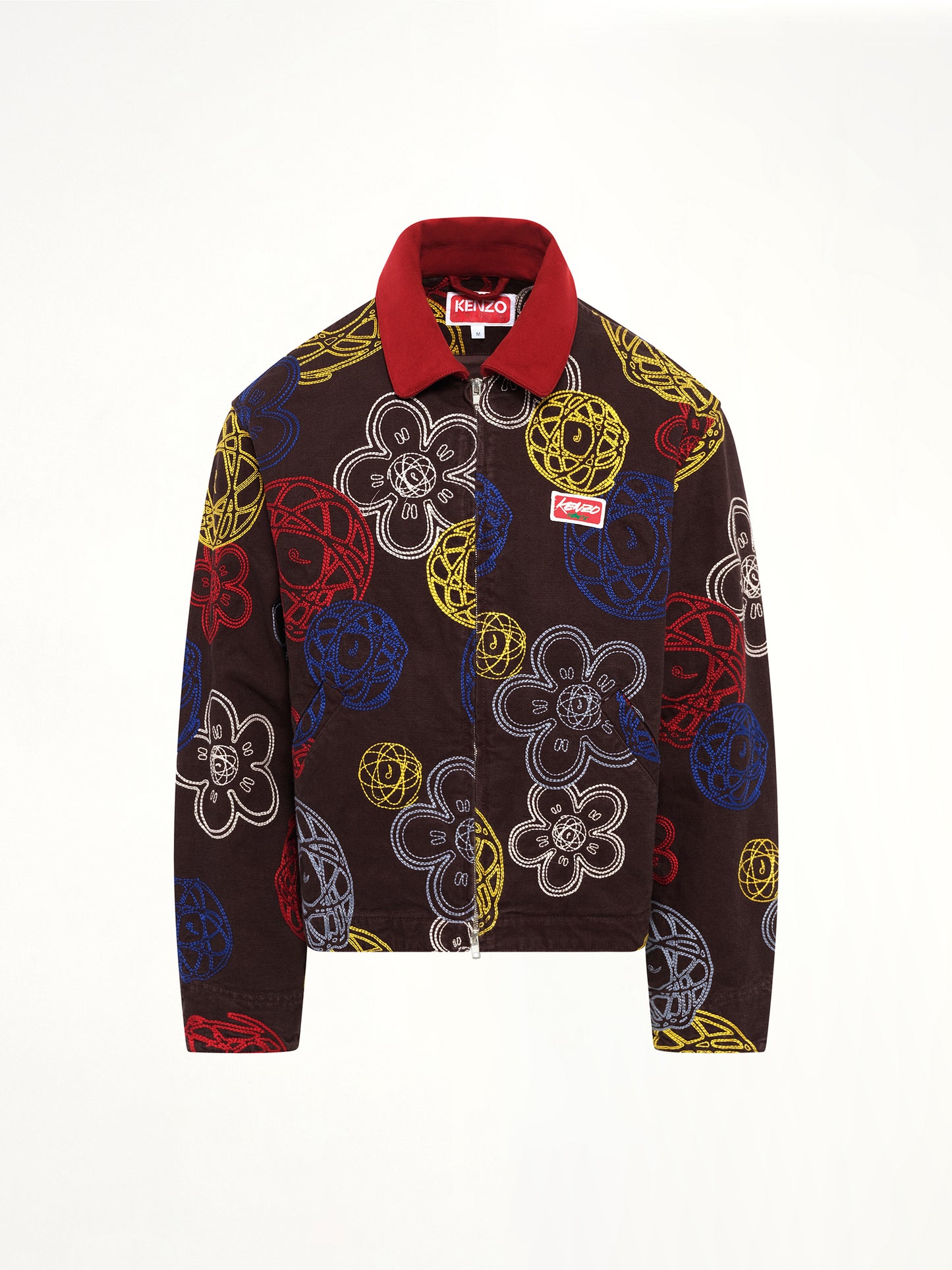 Kenzo Futura Zip Up Utility Jacket in Chocolate