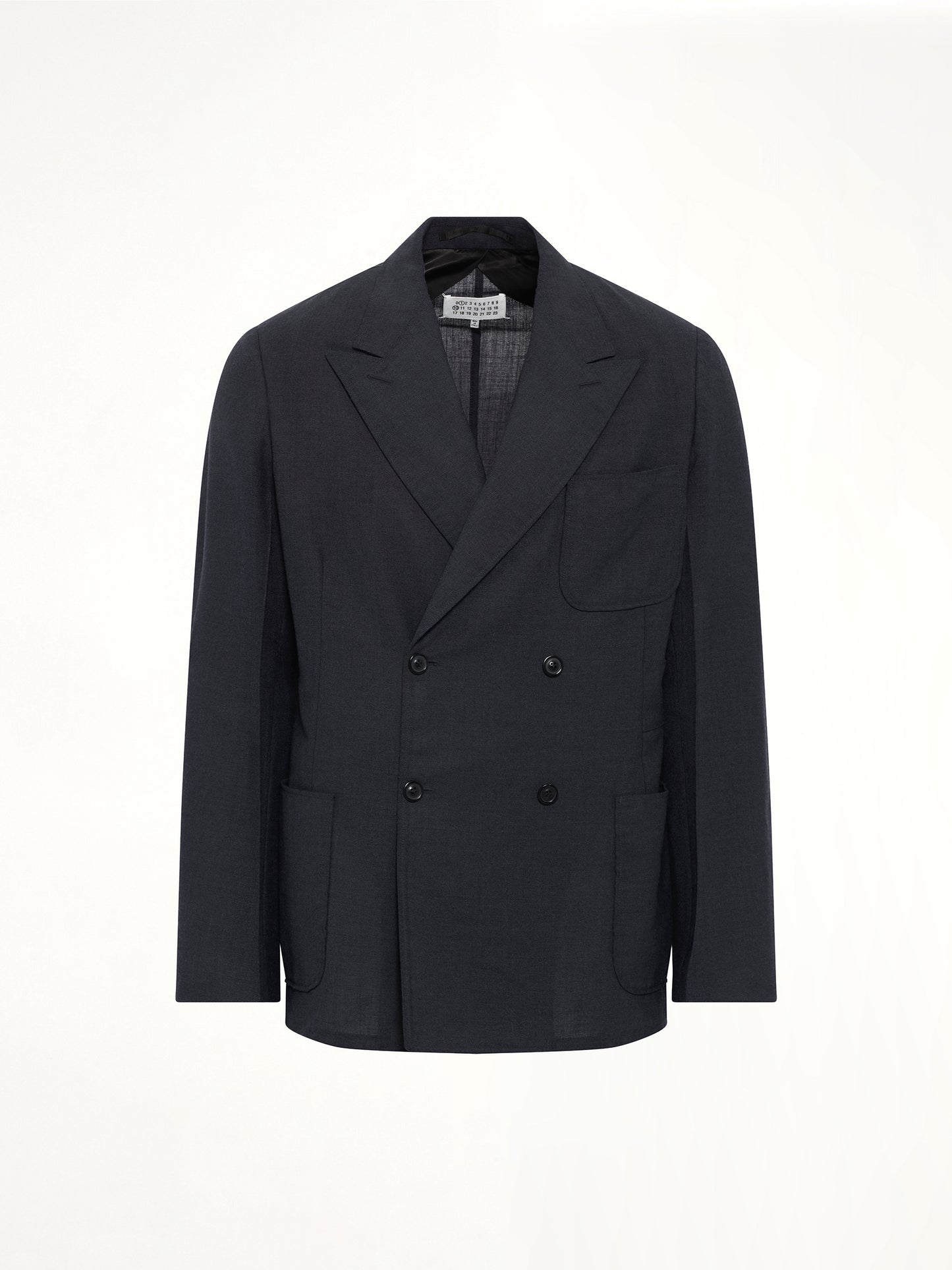 Wool Jacket in Dark Blu