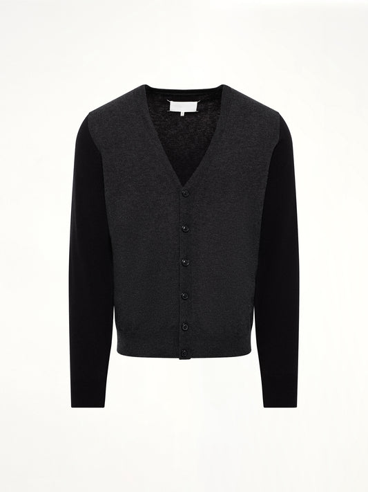 Two-Tone Cardigan in Grey/Black