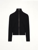 Drivers Knit Zip Sweater in Black
