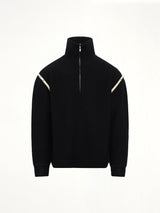 Quarter Zip Sweater in Black