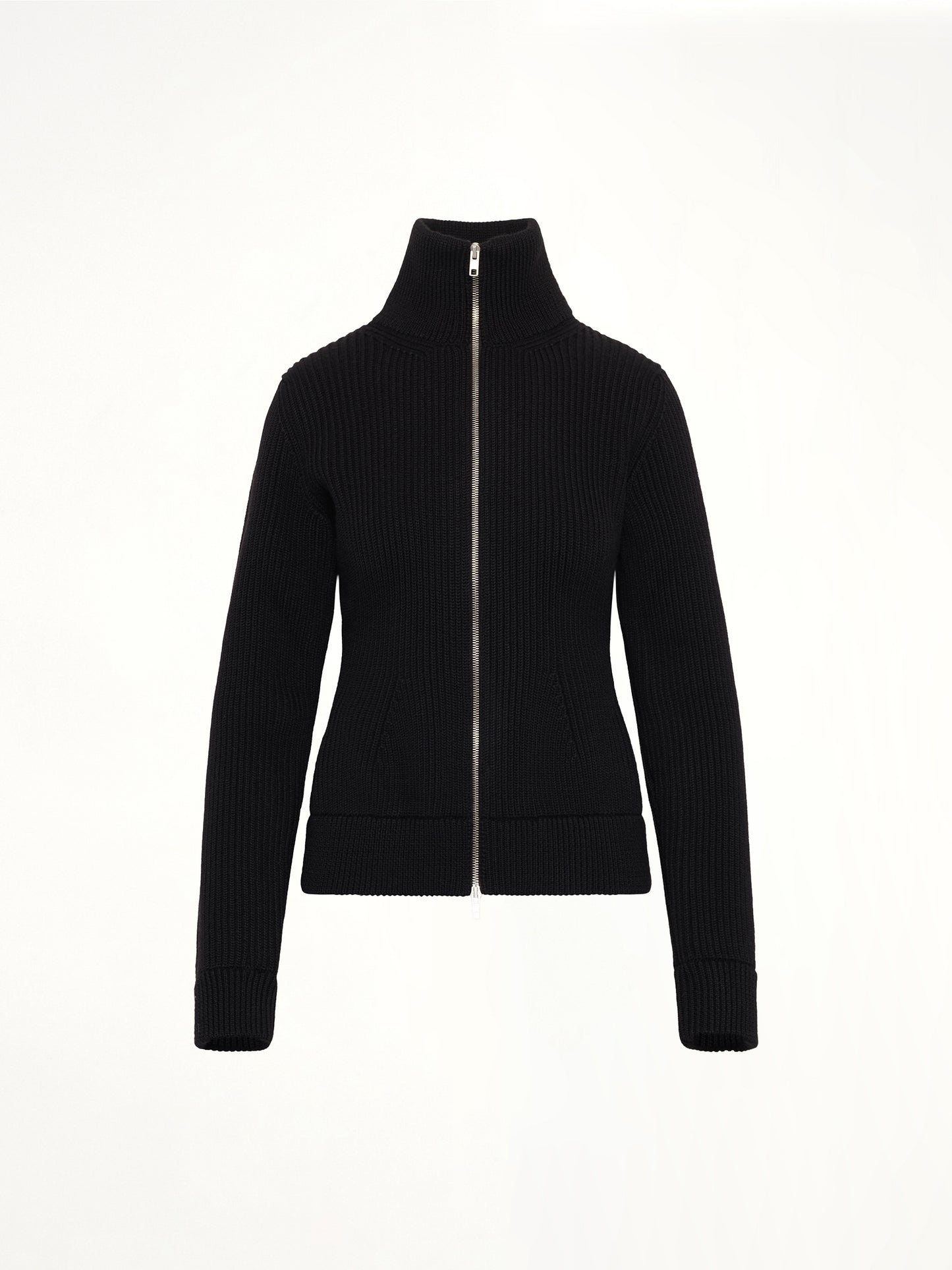 Gauge 5 Zip Cardigan in Black