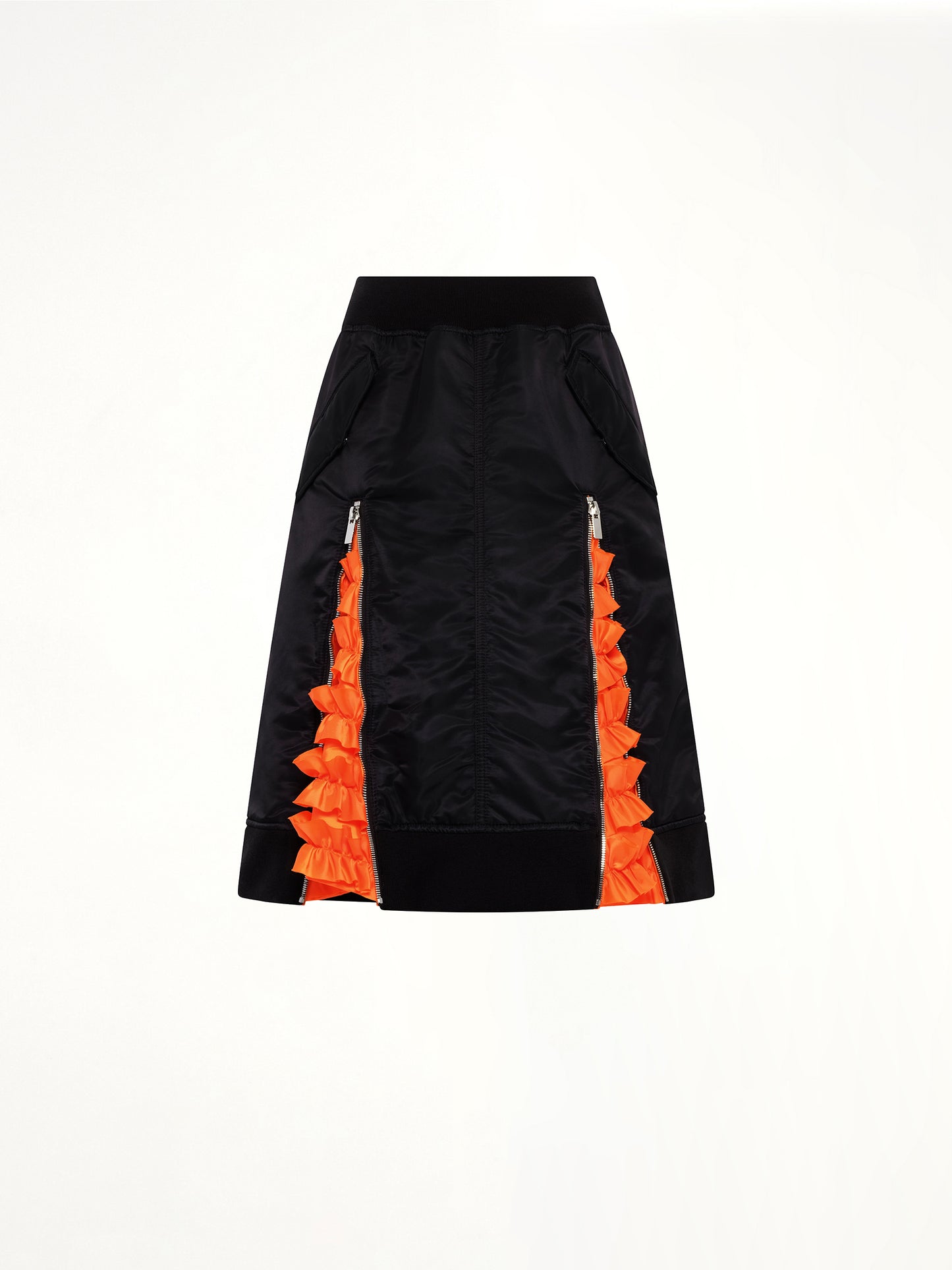 Noir Kei Ninomiya Nylon Twill Skirt in Black