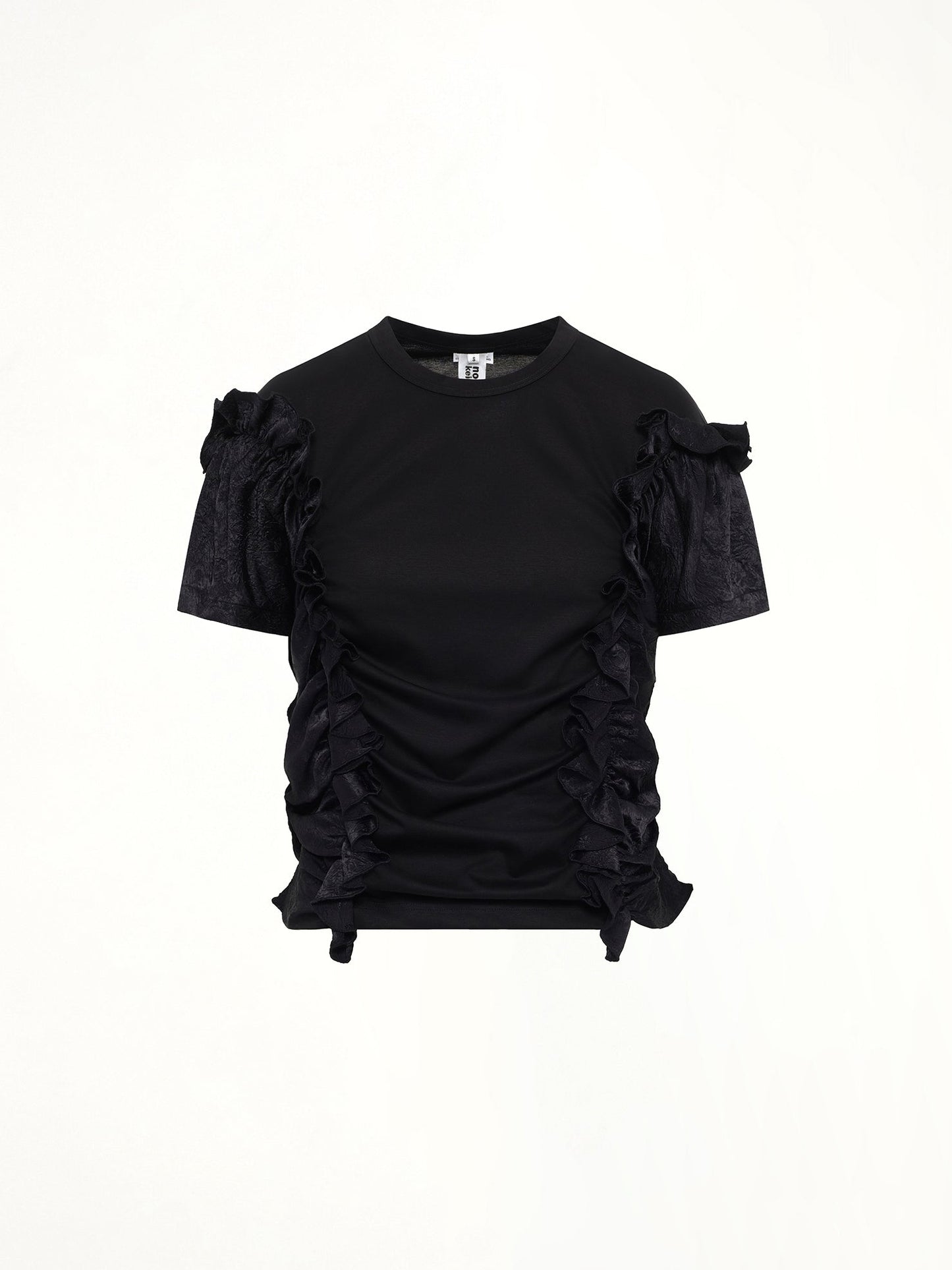 Cotton Ponte T-Shirt in Black