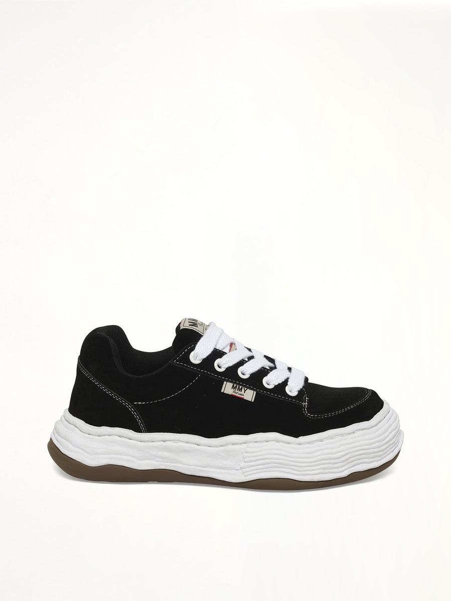 Oliver OG Low Sneaker in Black Side View | MAISON MIHARA YASUHIRO