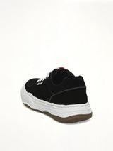 Oliver OG Low Sneaker in Black Back View | MAISON MIHARA YASUHIRO