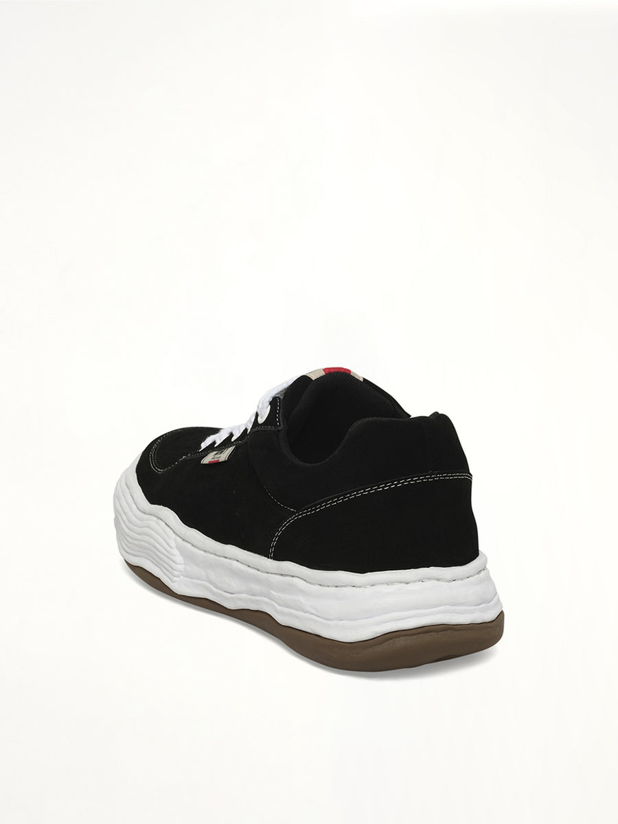 Oliver OG Low Sneaker in Black Back View | MAISON MIHARA YASUHIRO