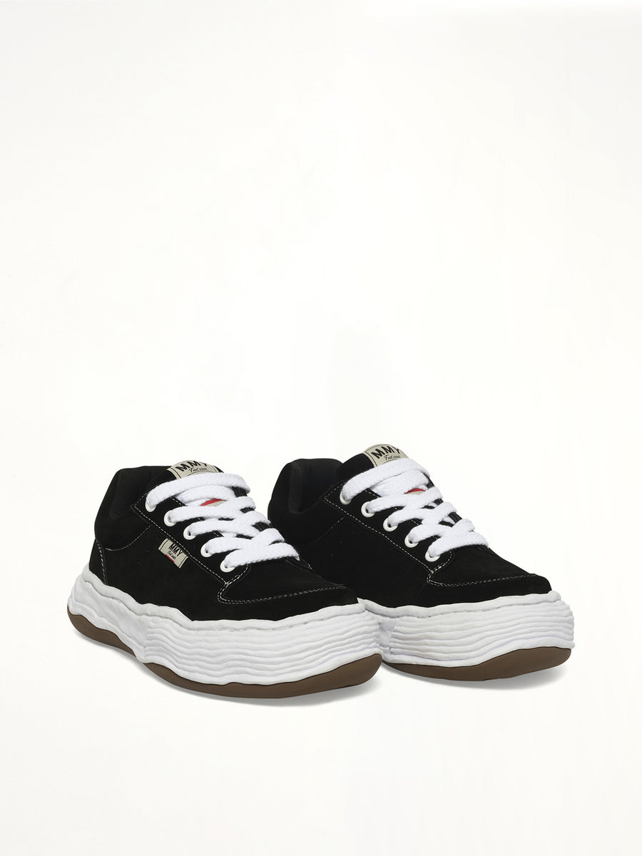 Oliver OG Low Sneaker in Black Front View | MAISON MIHARA YASUHIRO