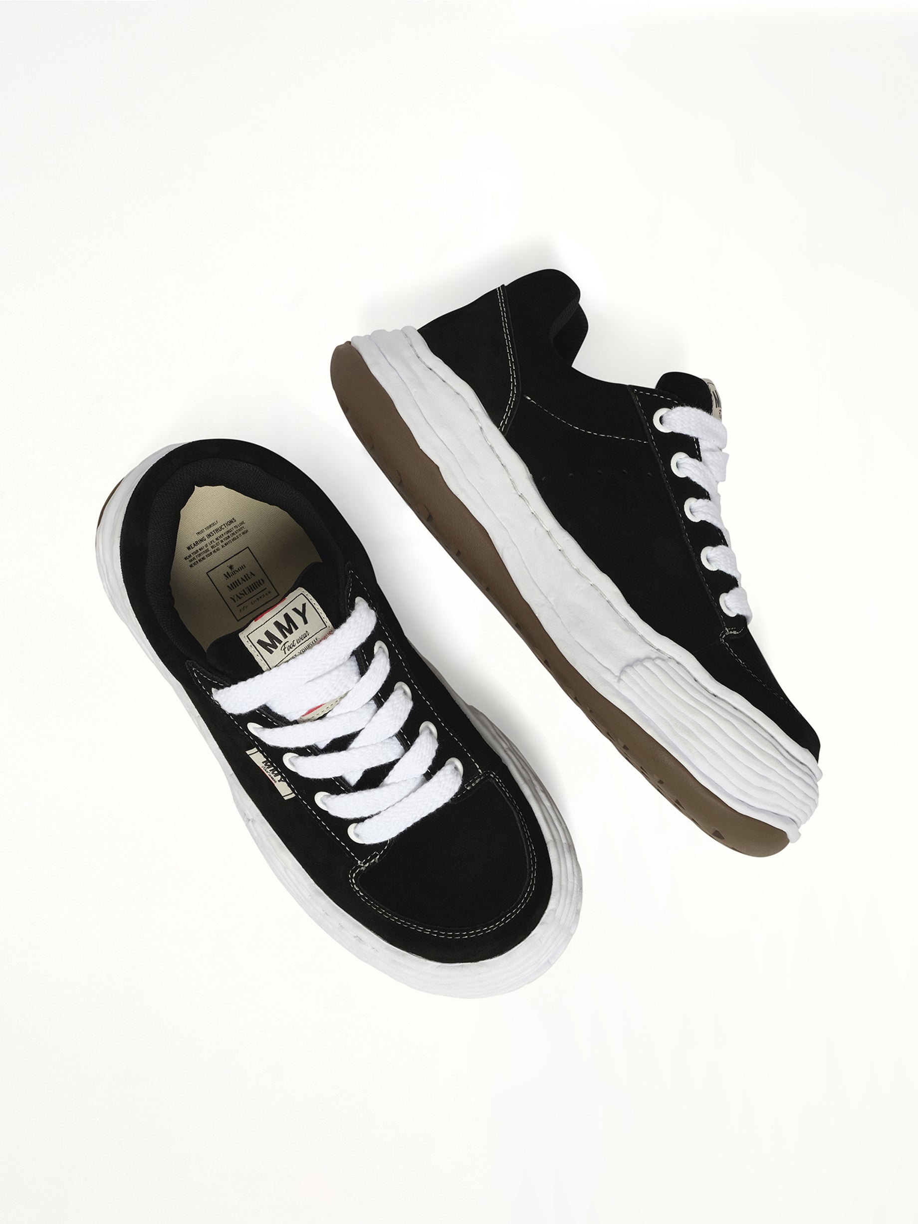 Oliver OG Low Sneaker in Black Top View | MAISON MIHARA YASUHIRO