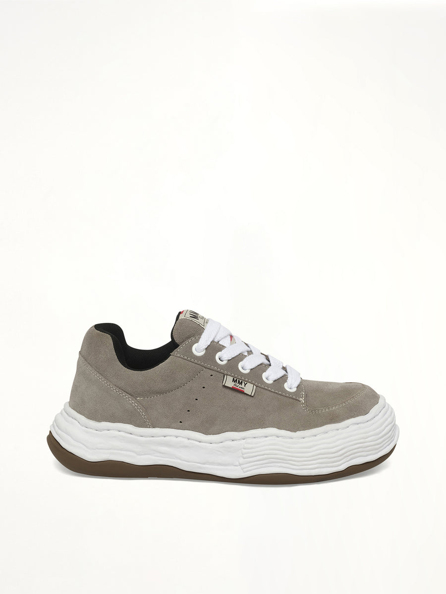 Oliver OG Low Sneaker in Gray Side View | MAISON MIHARA YASUHIRO