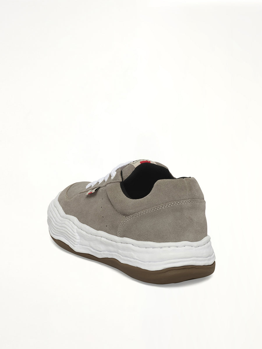 Oliver OG Low Sneaker in Gray Back View | MAISON MIHARA YASUHIRO