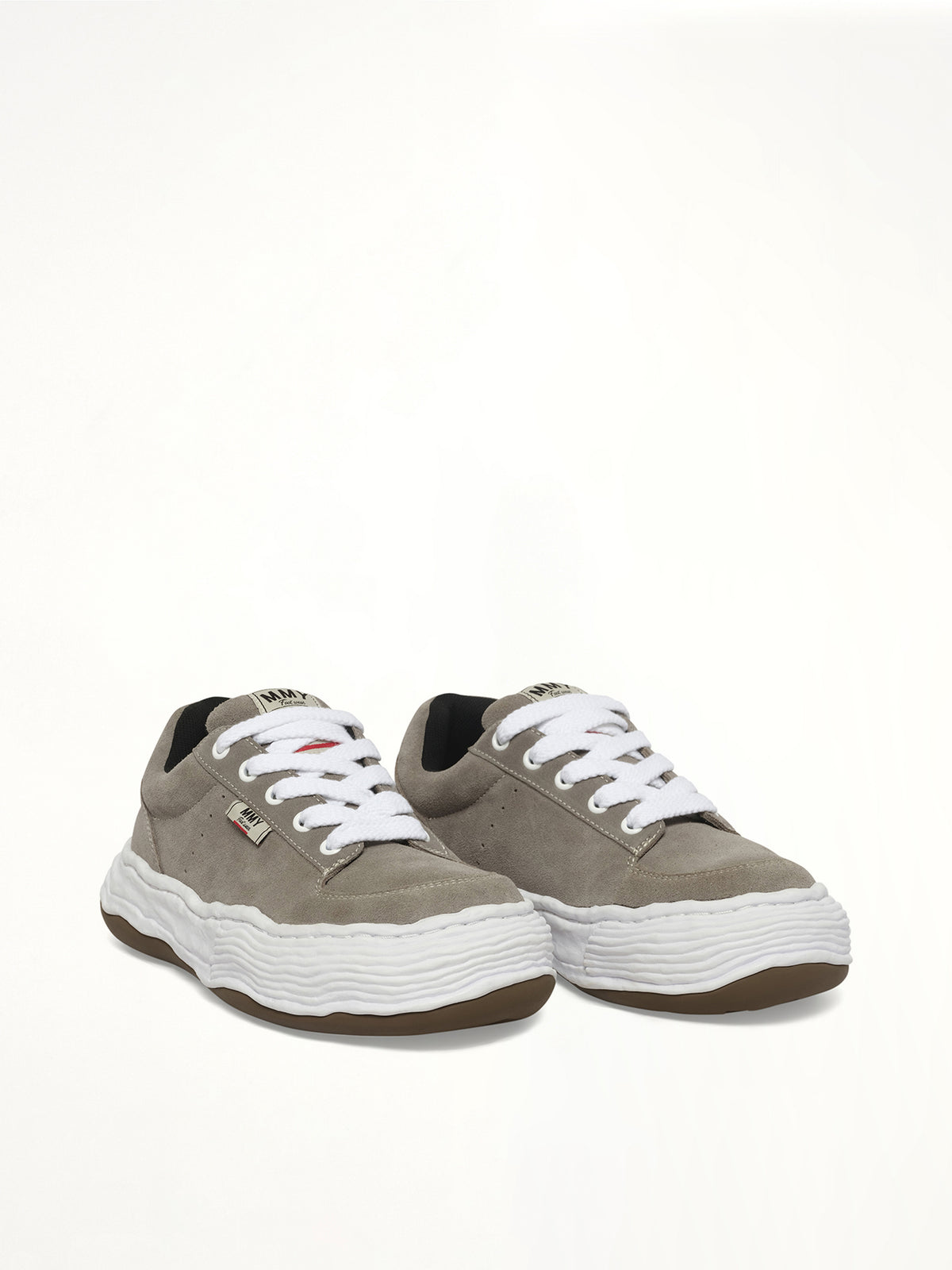 Oliver OG Low Sneaker in Gray Front View | MAISON MIHARA YASUHIRO
