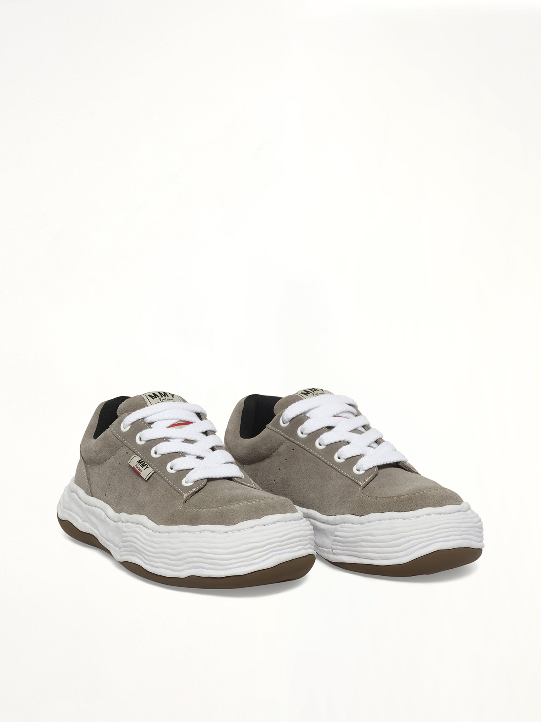 Oliver OG Low Sneaker in Gray Front View | MAISON MIHARA YASUHIRO