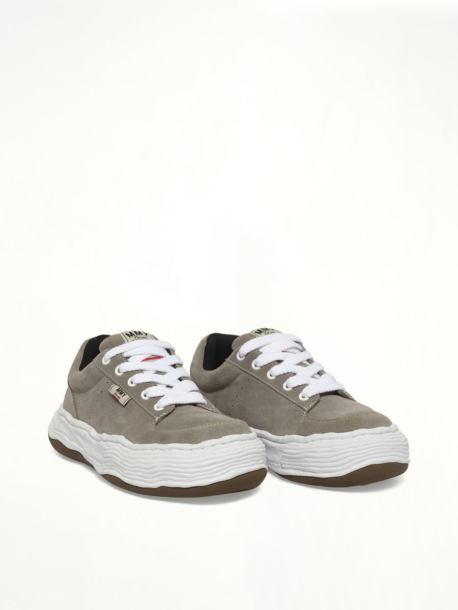 Oliver OG Low Sneaker in Gray Front View | MAISON MIHARA YASUHIRO