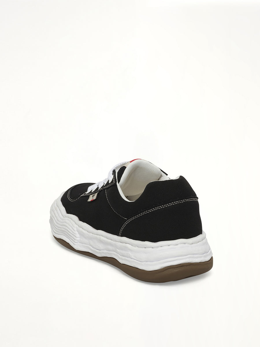 Oliver OG Sneaker in Black Back View | MAISON MIHARA YASUHIRO