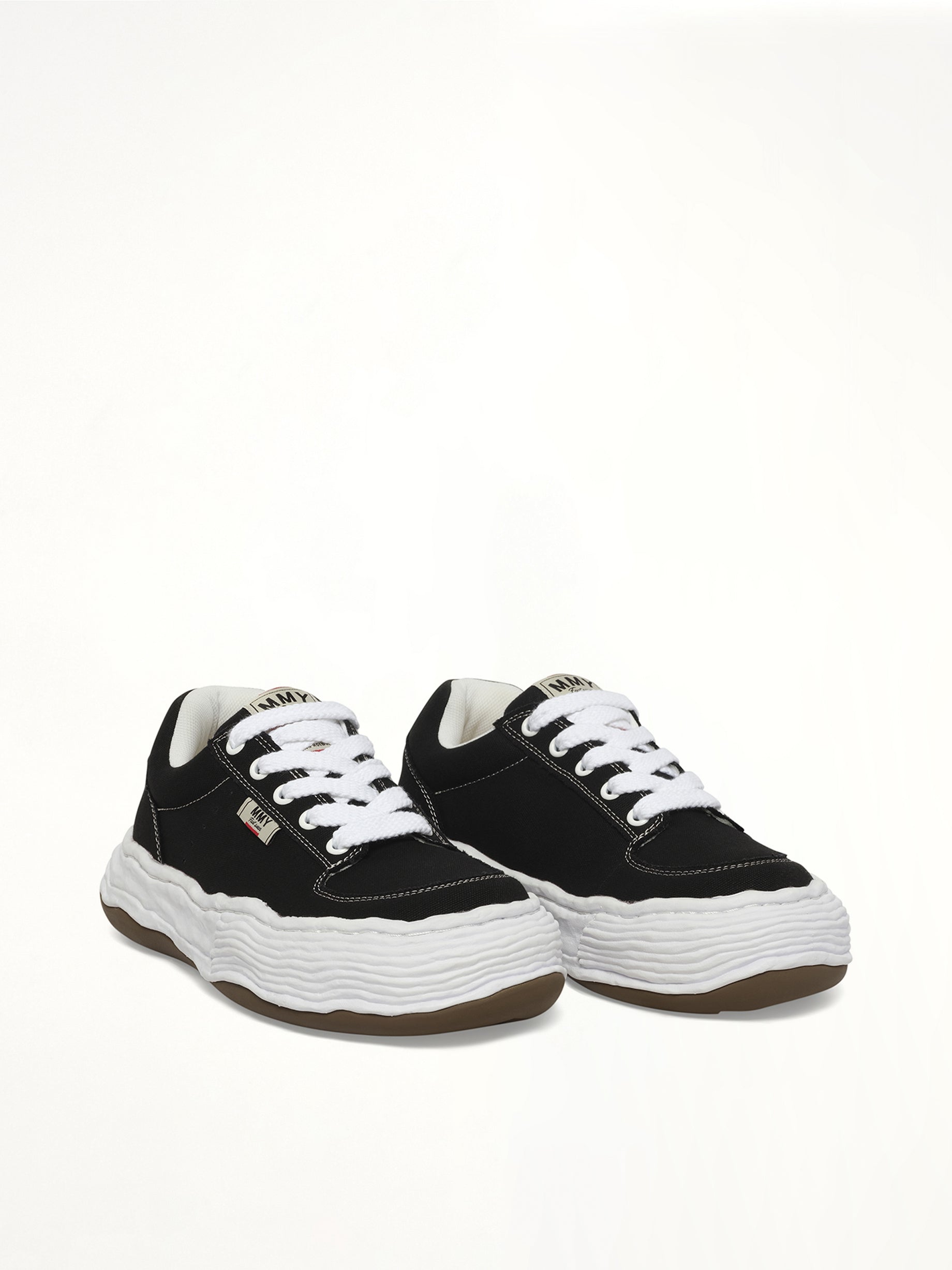 Oliver OG Sneaker in Black Front View | MAISON MIHARA YASUHIRO
