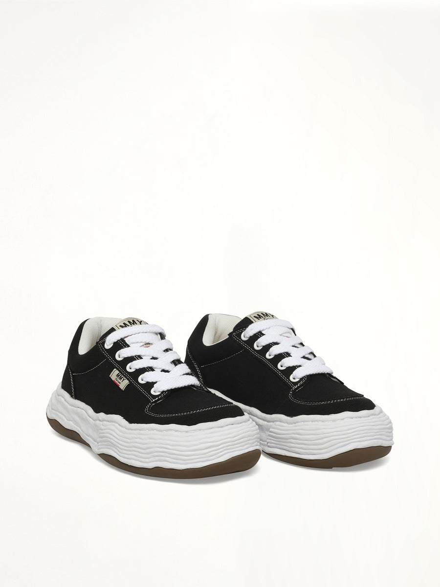 Oliver OG Sneaker in Black Front View | MAISON MIHARA YASUHIRO