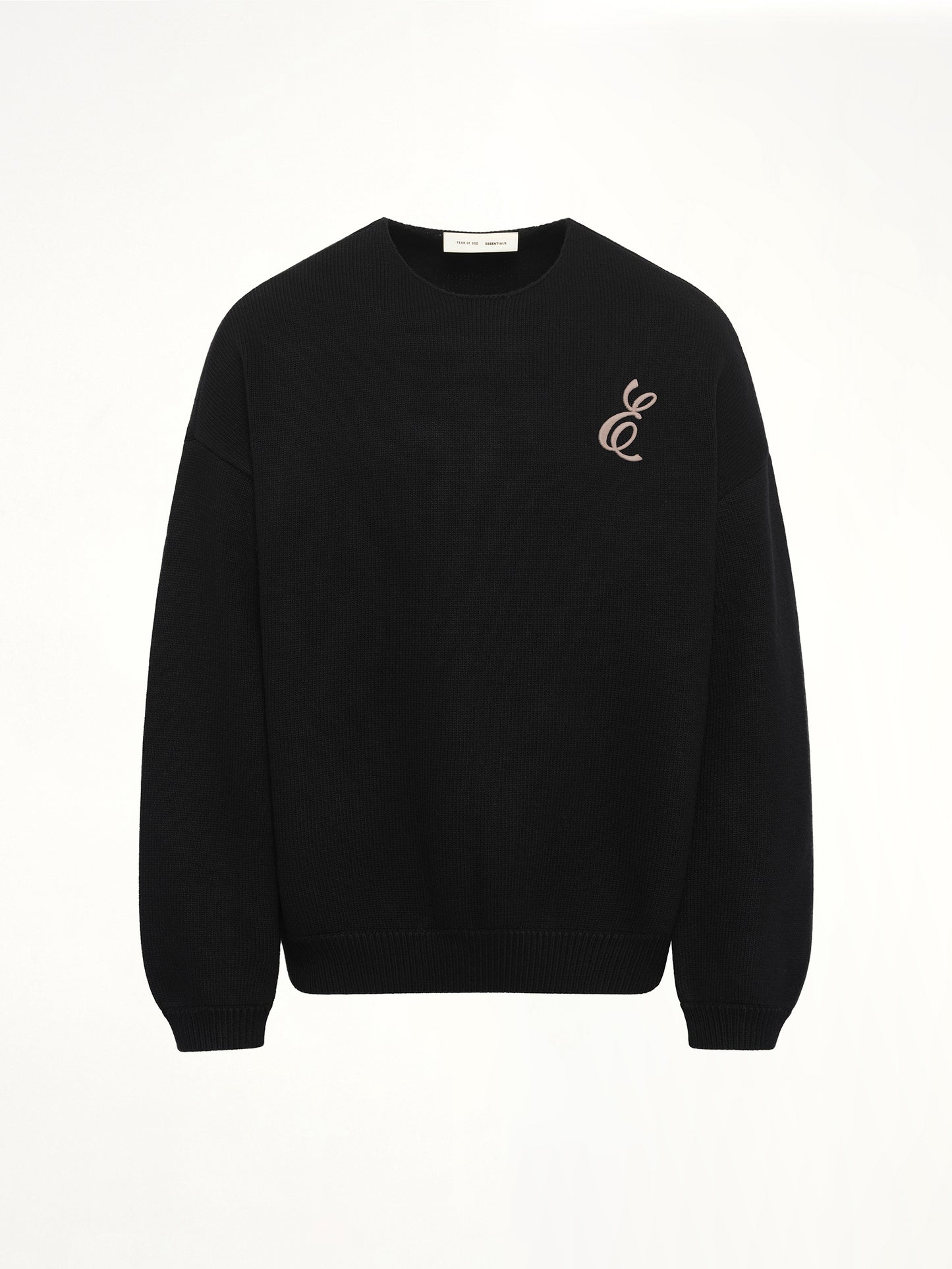 Waffle Crewneck Sweater in Vintage Black