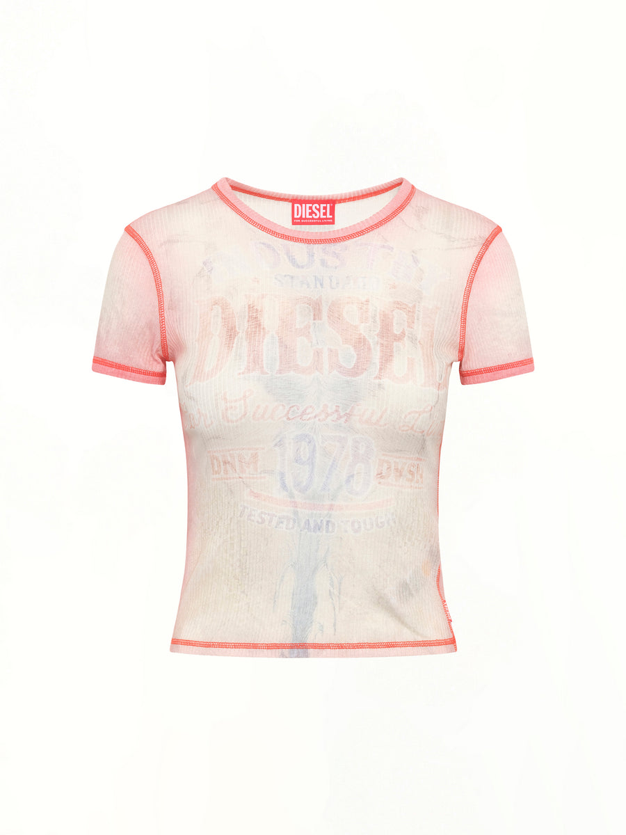 T-IANA T-Shirt in White/Red