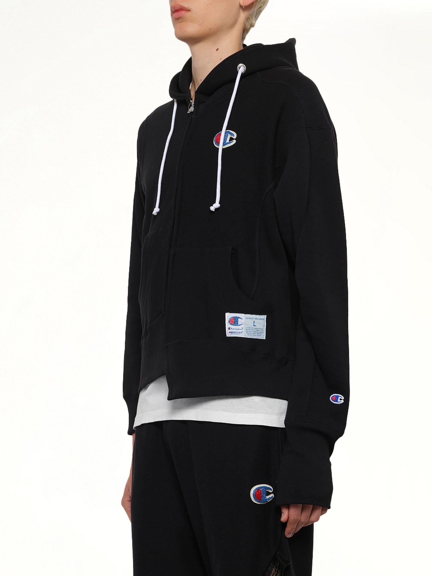 F/W 25 Undercover X Champion Zip Hoodie in Black