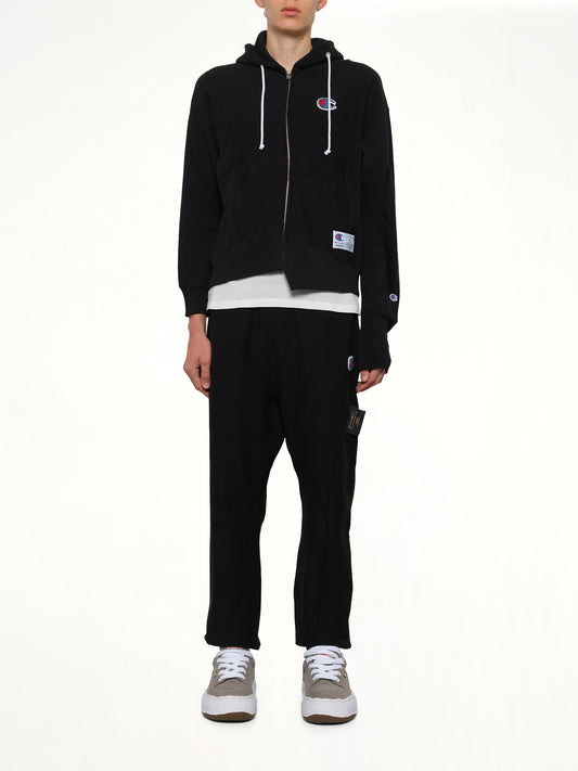 F/W 25 Undercover X Champion Zip Hoodie in Black
