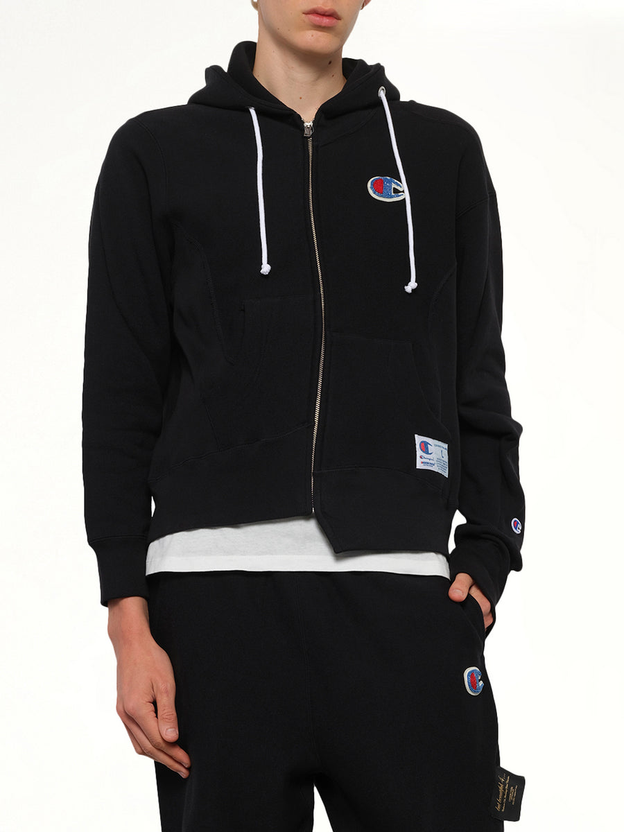 Undercover X Champion Zip Hoodie in Black