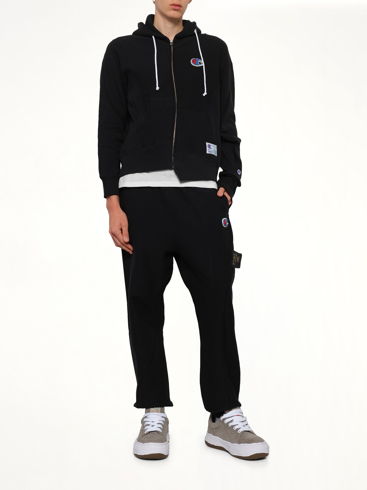 F/W 25 Undercover X Champion Zip Hoodie in Black