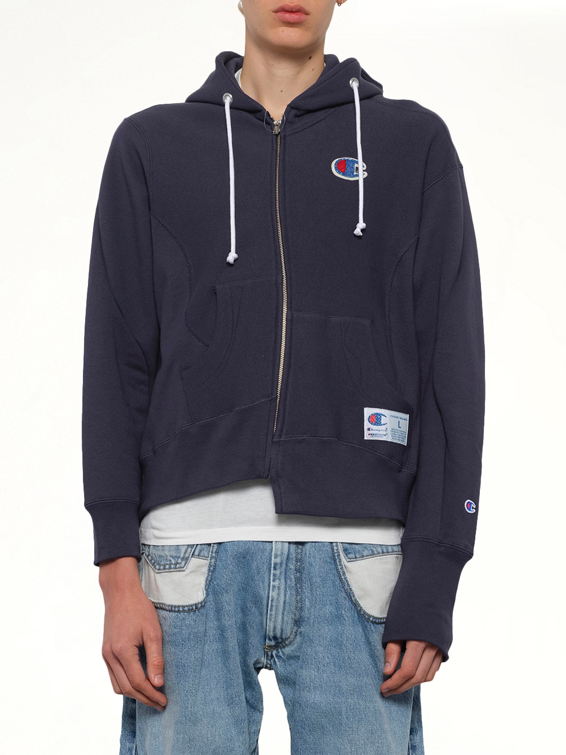 Undercover X Champion Zip Hoodie in Navy