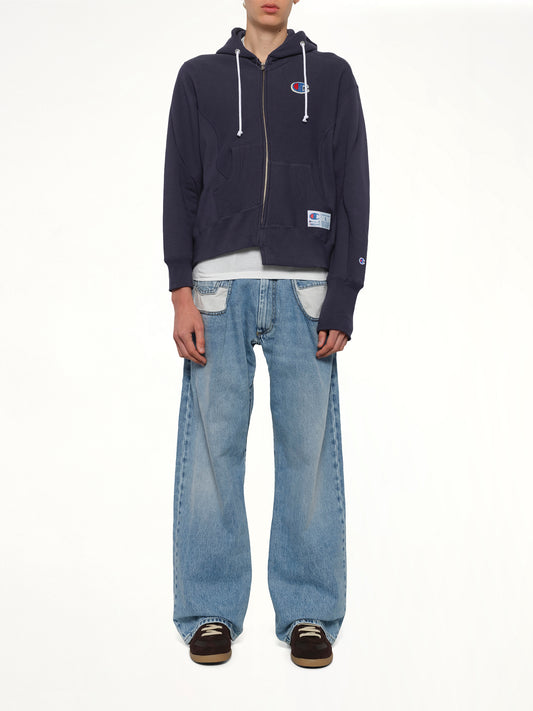 Undercover X Champion Zip Hoodie in Navy