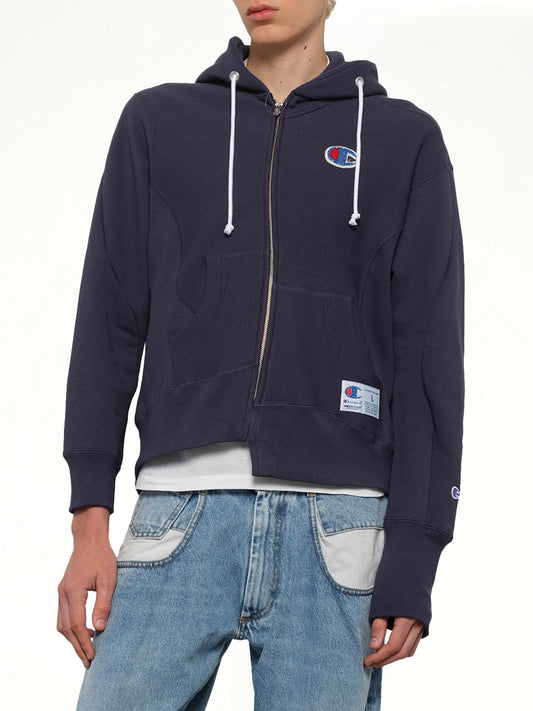 Undercover X Champion Zip Hoodie in Navy