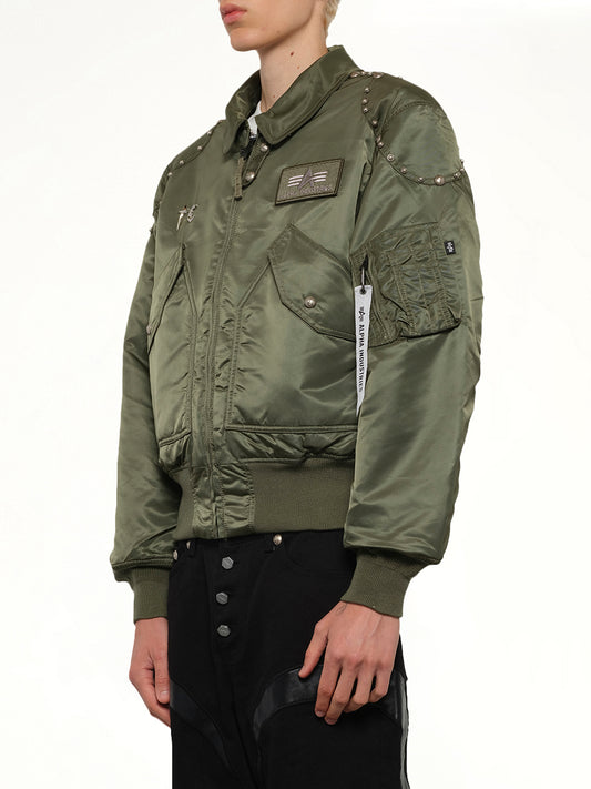 TC x Alpha Industries Bomber Jacket (Rivet Ver) in Sage