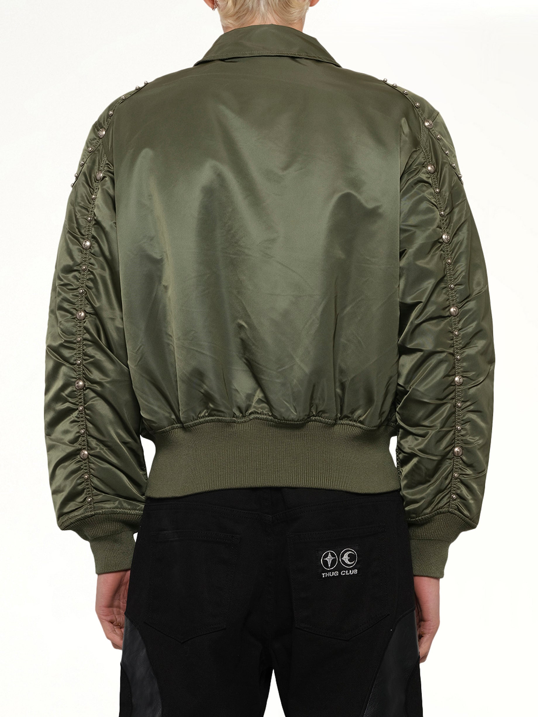 TC x Alpha Industries 봄버 재킷 (리벳 버전) 세이지