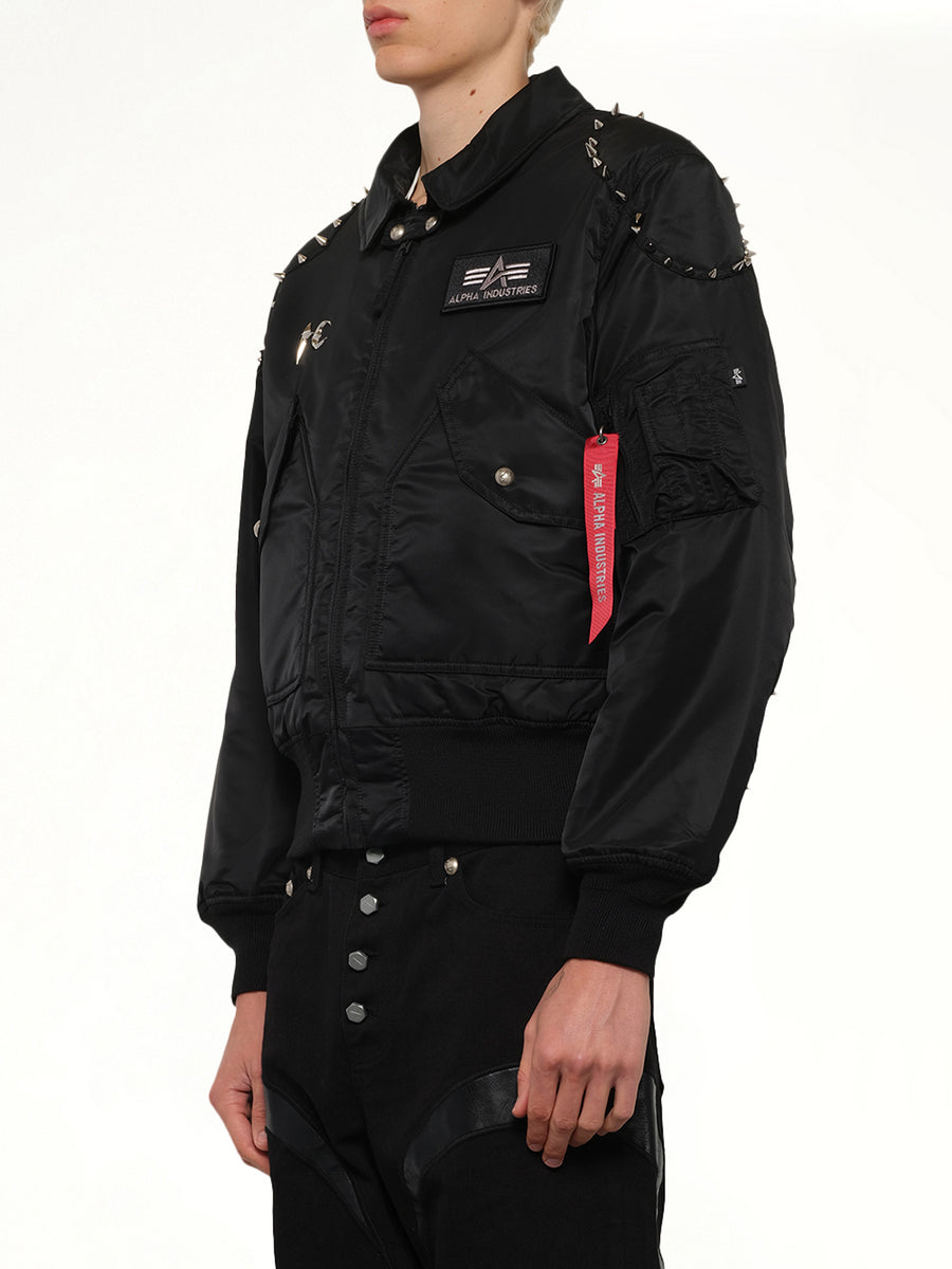 TC x Alpha Industries Bomber Jacket (Spike Ver) in Black