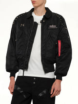 TC x Alpha Industries 봄버 재킷 (스파이크 버전) 블랙
