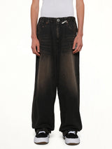 Light Wide Jeans in Black