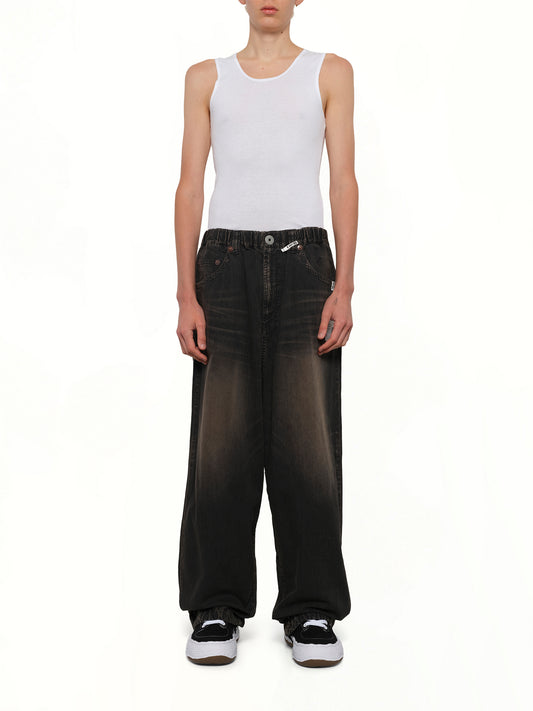 Light Wide Jeans in Black