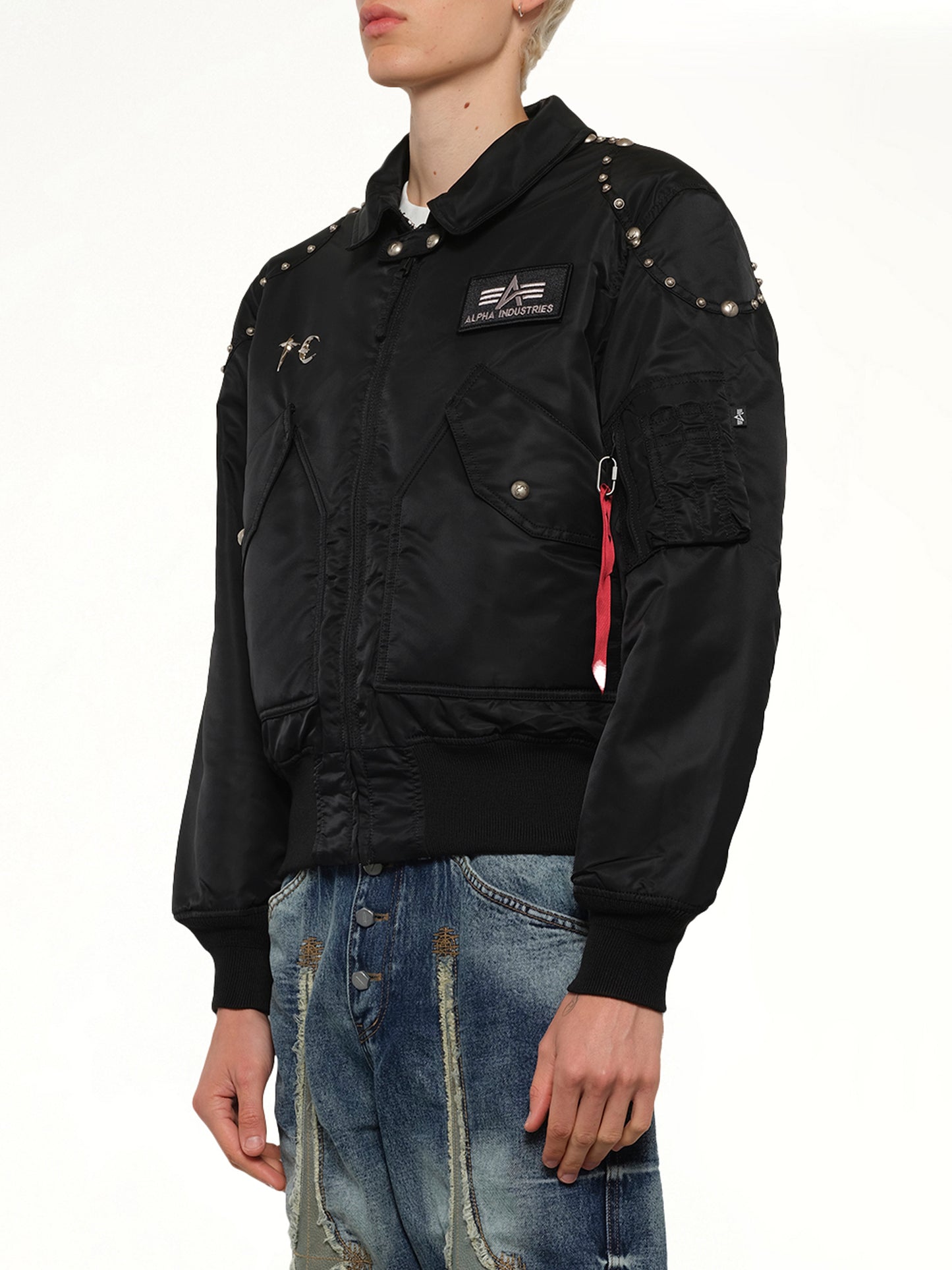 TC x Alpha Industries Bomber Jacket (Rivet Ver) in Black