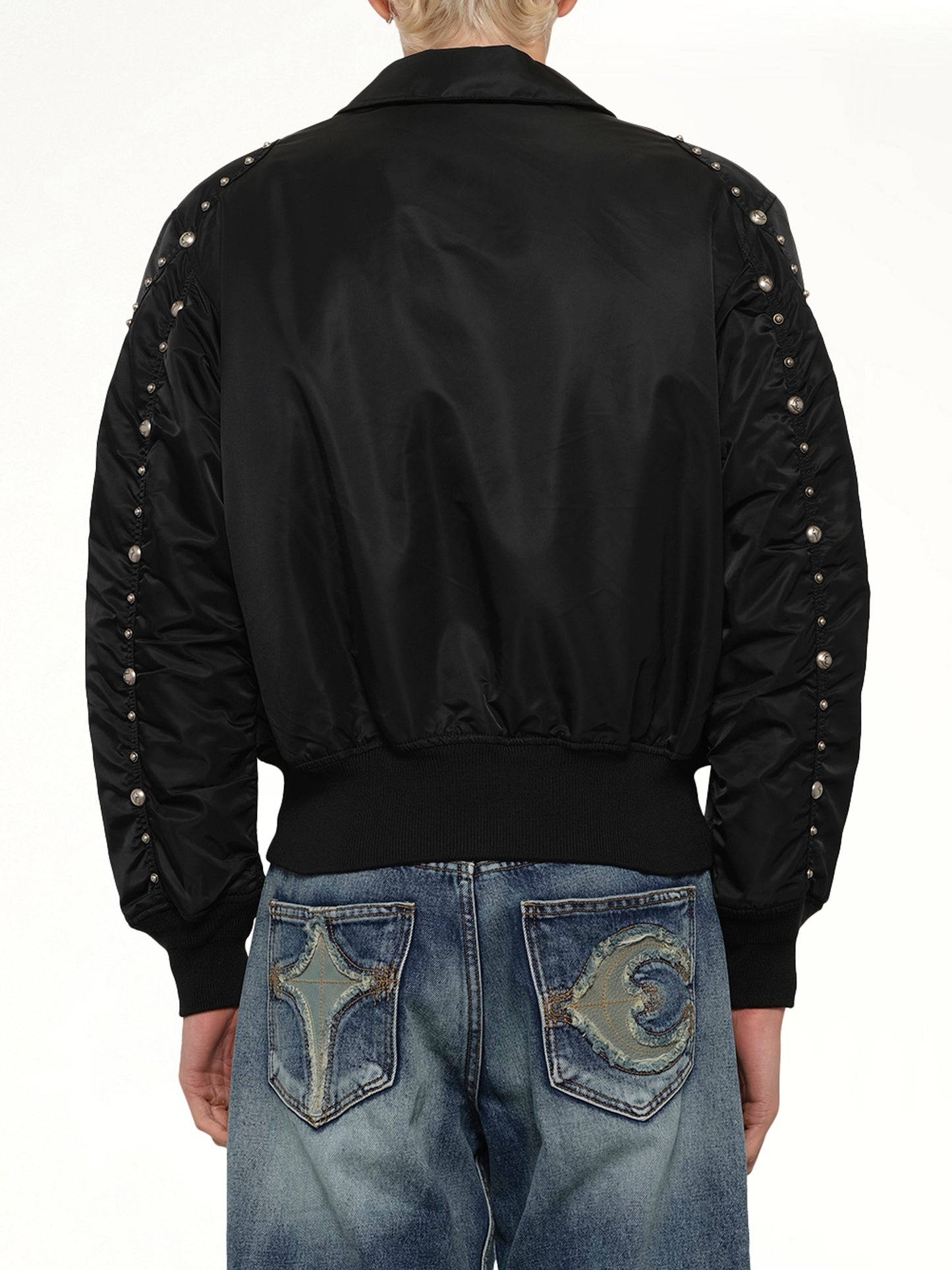 TC x Alpha Industries Bomber Jacket (Rivet Ver) in Black