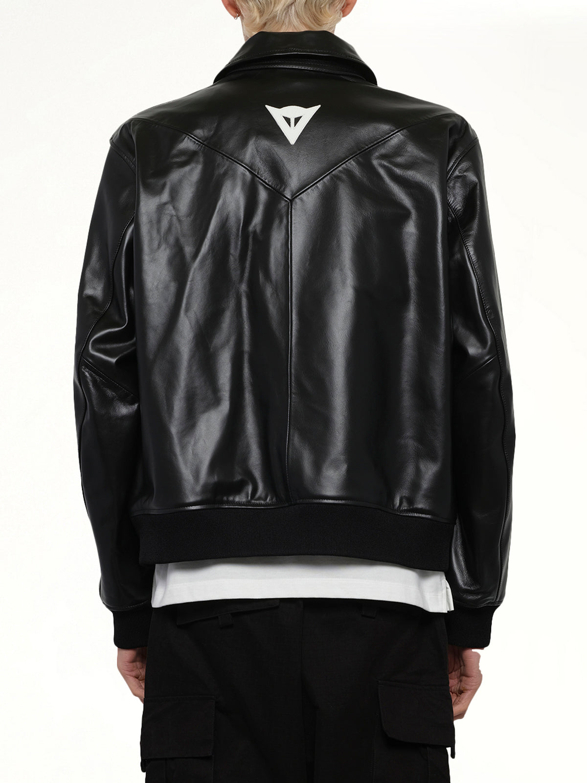 Y-3 x NBHD - 黑色皮革飞行员夹克